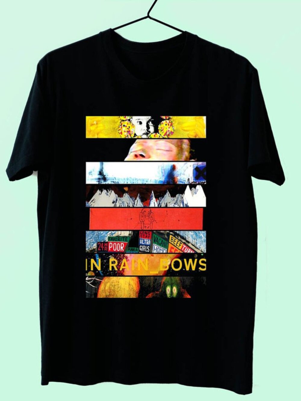 Radiohead Album Tour T-Shirt Rock Band Music Graphic Fan Gift Concert Shirt